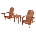 W Unlimited Earth Collection Adirondack Chair with Phone & Cup Holder, Walnut SW2101WN-CH2ET